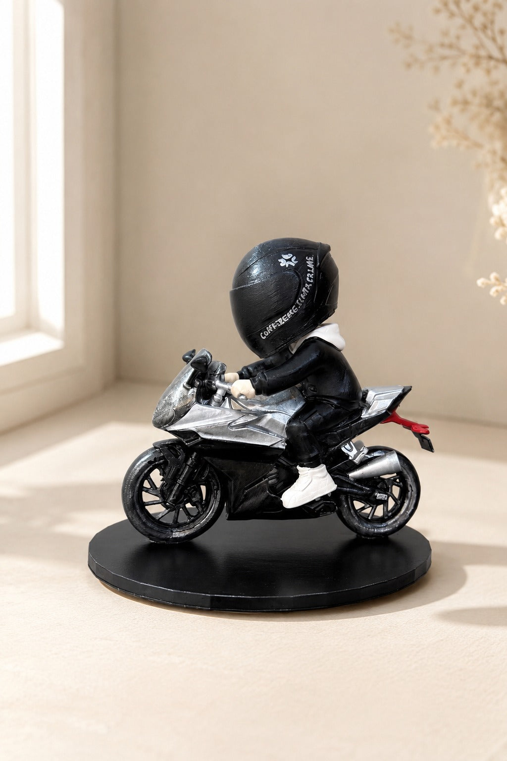 Handheld custom 3D printed chibi figurine display gift made from customer photo notes