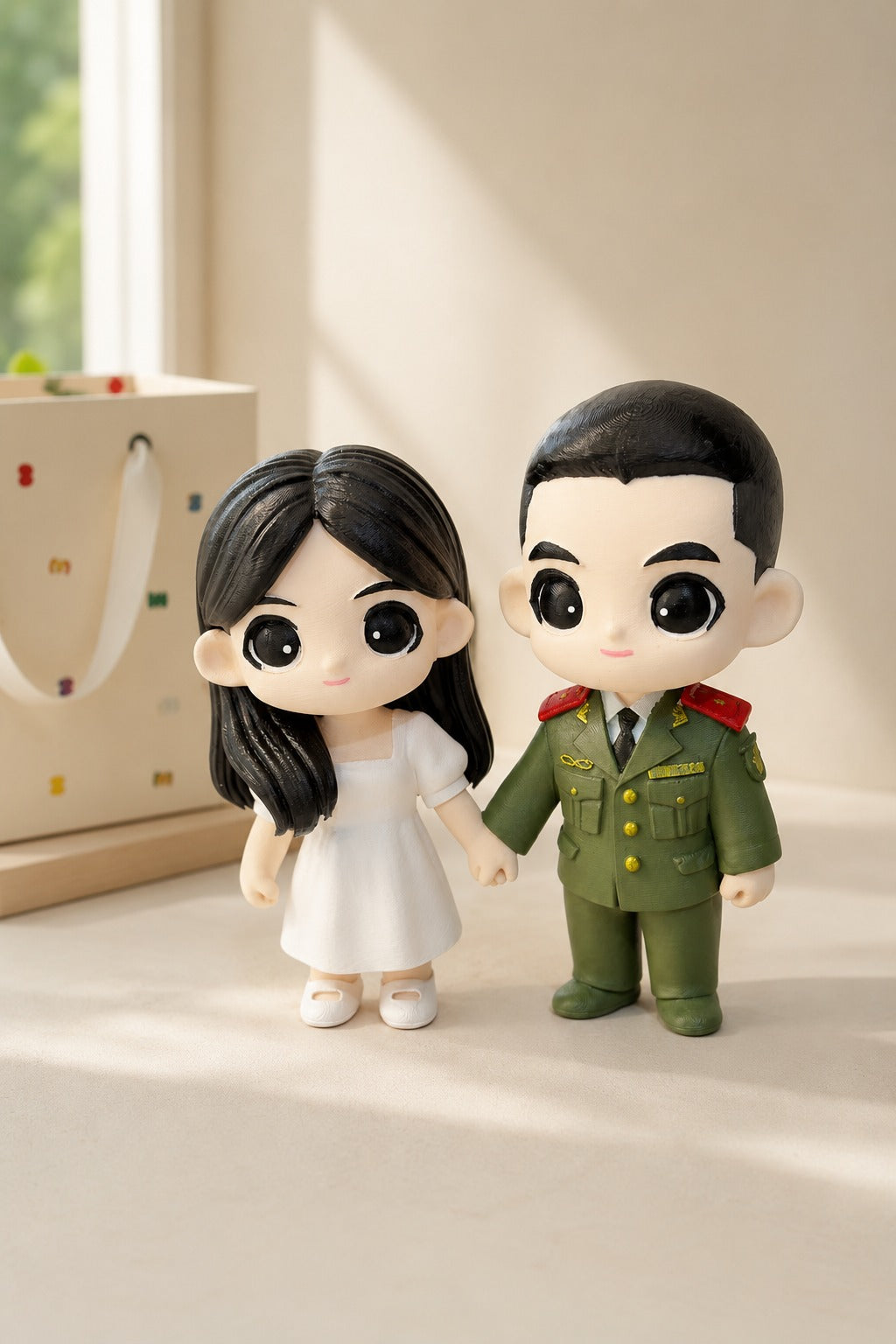 Custom Couple Figurine for Anniversary Gifts finished customer example
